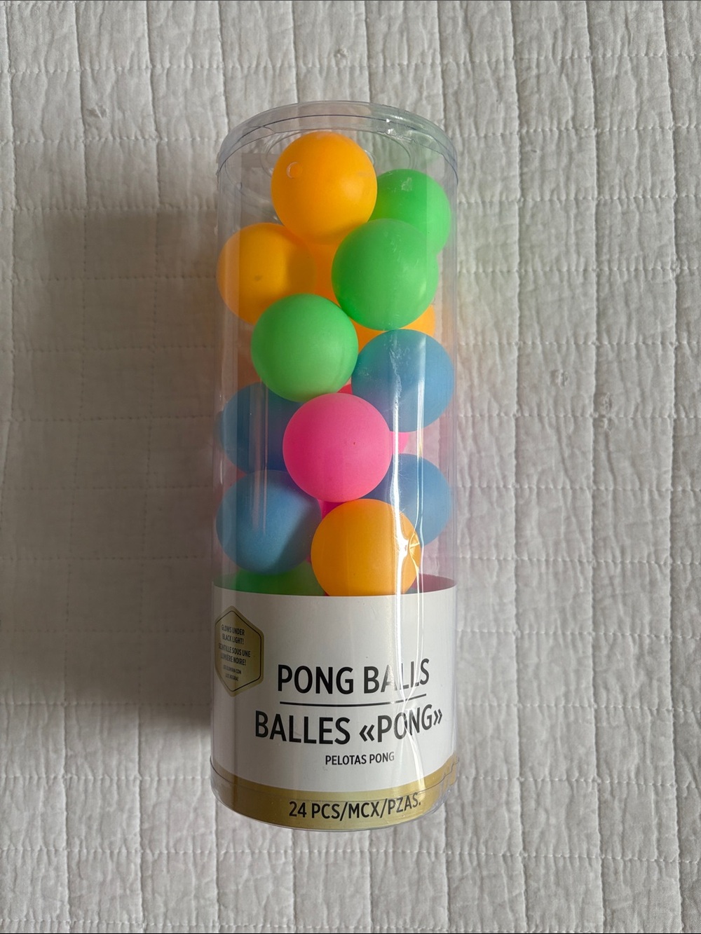 3/$20 Colorful Neon Ping Pong Balls - Multi Color Pack